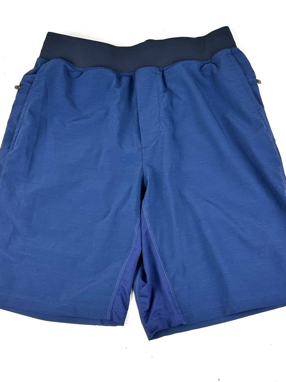 Fabletics Shorts Mens Medium Lined Performance Gym Shorts Blue 9”